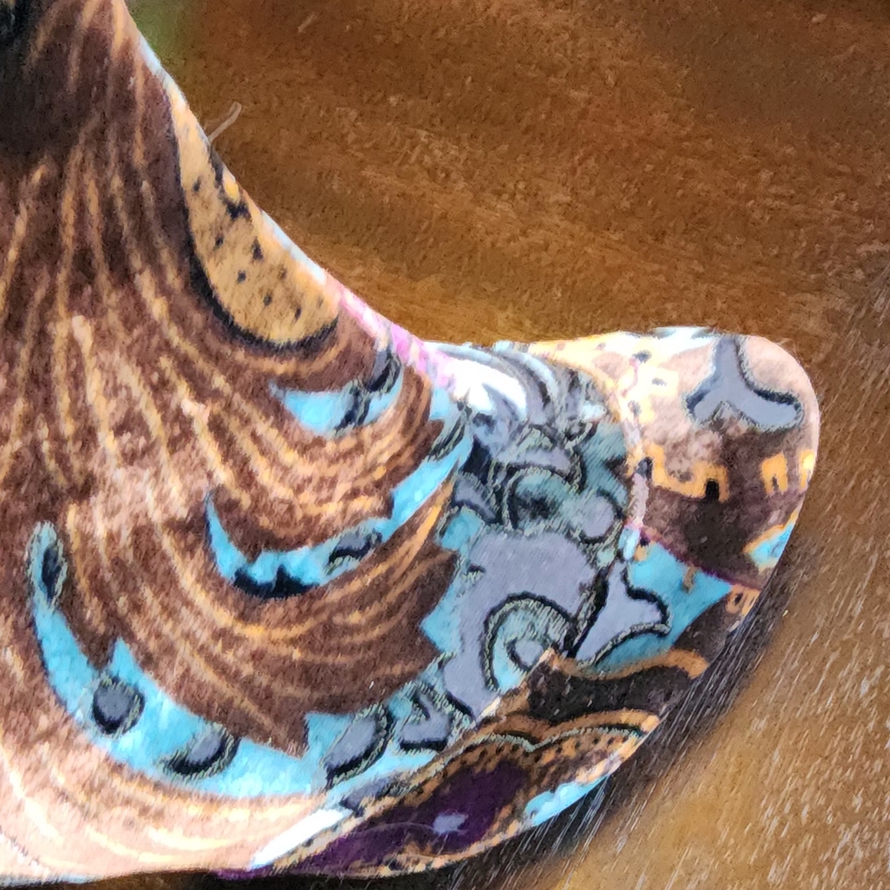 Born Brand Elegant Velvet Paisley Over the Knee Boots - Picture 4 of 9